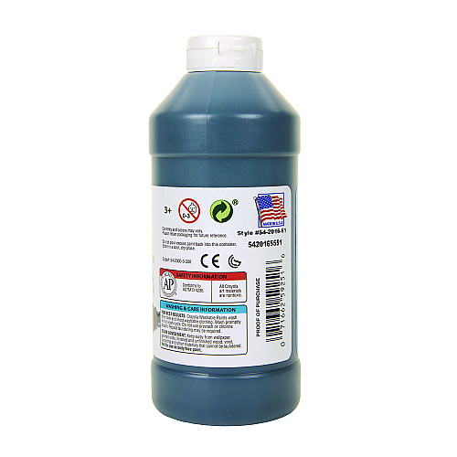 Crayola Washable Paint, Black, 16 oz Bottle (542016051)