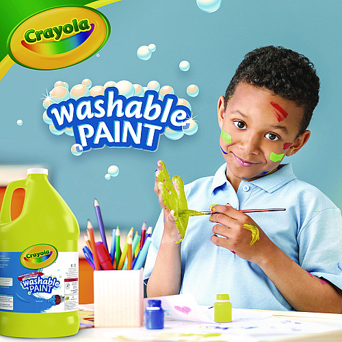 Crayola Washable Paint, Yellow, 1 gal Bottle (542128034)