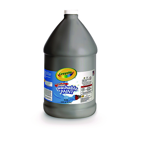 Crayola Washable Paint, Black, 1 gal Bottle (542128051)