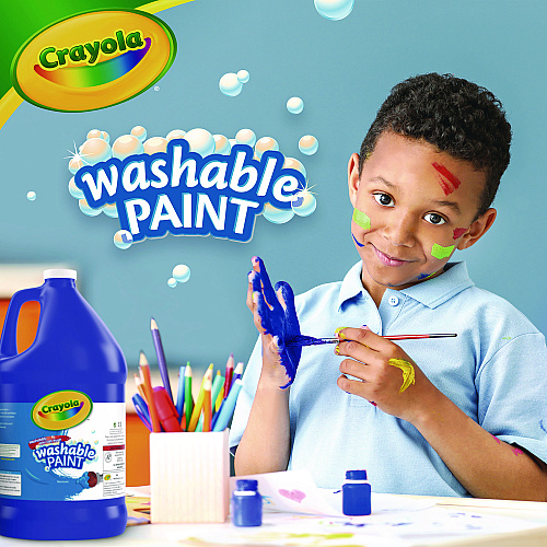 Crayola Artista II Washable Tempera Paint, Blue, 16 oz Bottle (543115042)