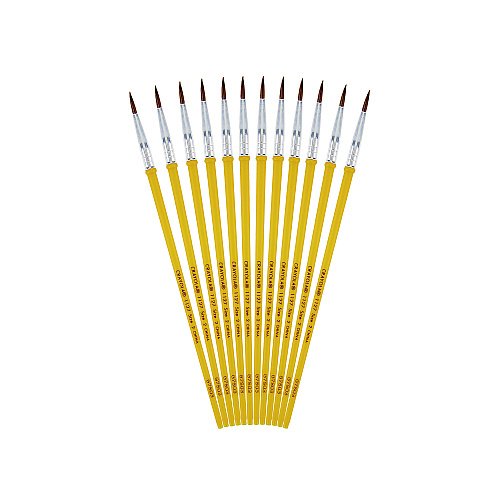 Crayola Watercolor Brush Set, Size 2, Camel-Hair Blend, Round Profile, 3/Pack (051127002)