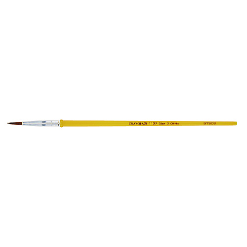 Crayola Watercolor Brush Set, Size 2, Camel-Hair Blend, Round Profile, 3/Pack (051127002)