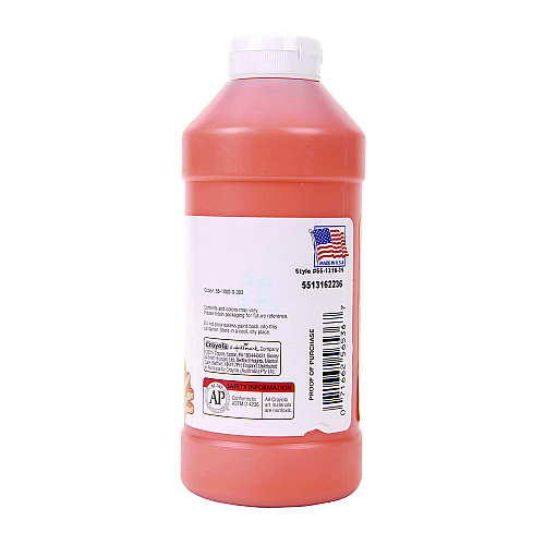 Crayola Washable Fingerpaint, Orange, 16 oz Bottle (551316036)