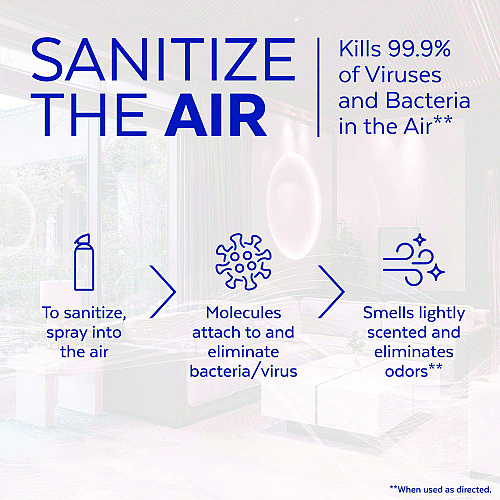 LYSOL Air Sanitizer Spray, Light Breeze Scent, 10 oz Aerosol Can, 6/Carton (99394CT)
