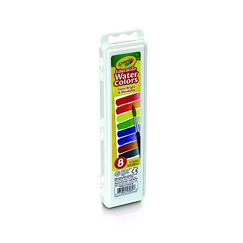 Crayola Watercolors, 8 Assorted Colors, Palette Tray (530080)