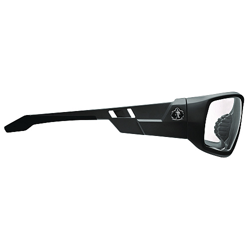 ergodyne Skullerz ODIN Anti-Scratch and Enhanced Anti-Fog Safety Glasses, Black Nylon Impact Frame, Clear Polycarbonate Lens (50405)