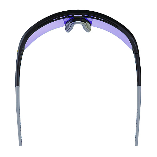 ergodyne Skullerz AEGIR Safety Glasses with Mirrored Lenses, Matte Black Frame, Blue Mirror Polycarbonate Lens (55007)