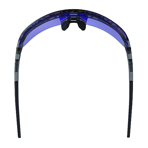 ergodyne Skullerz AEGIR Safety Glasses with Mirrored Lenses, Clear Smoke Nylon Impact Frame, Blue Mirror Polycarbonate Lens (55011)