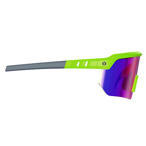 ergodyne Skullerz AEGIR Safety Glasses, Mirrored Lenses, Lime Nylon Impact Frame, Purple Mirror Polycarbonate Lens (55015)