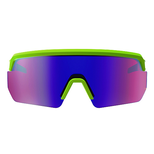 ergodyne Skullerz AEGIR Anti-Scratch/Anti-Fog Safety Glasses, Lime Nylon Impact Frame, Purple Mirror Polycarbonate Lens (55016)
