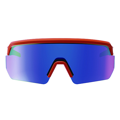 ergodyne Skullerz AEGIR Anti-Scratch/Enhanced Anti-Fog Safety Glasses, Orange Nylon Impact Frame, Blue Mirror Polycarbonate Lens (55022)