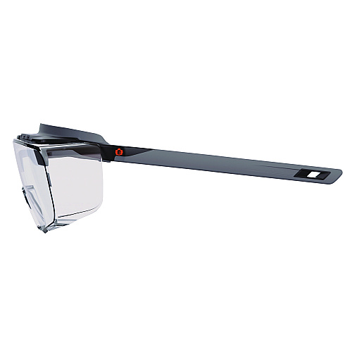 ergodyne Skullerz OSMIN Safety Glasses, Matte Black Polycarbonate Frame, Clear Polycarbonate Lens (55101)