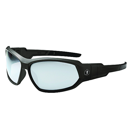 ergodyne Skullerz LOKI Anti-Scratch/Anti-Fog Convertible Safety Spoggles w/ Strap, Black Nylon Impact Frame, Indoor/Outdoor Poly Lens (56085)