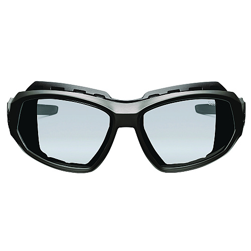 ergodyne Skullerz LOKI Anti-Scratch/Anti-Fog Convertible Safety Spoggles w/ Strap, Black Nylon Impact Frame, Indoor/Outdoor Poly Lens (56085)