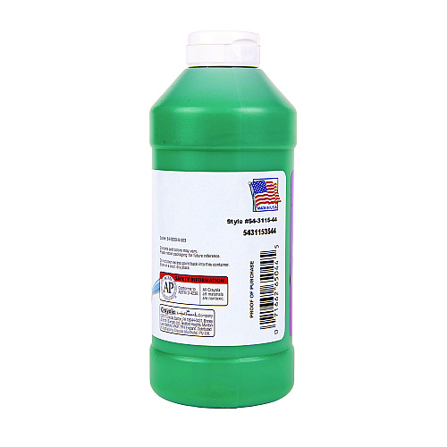 Crayola Artista II Washable Tempera Paint, Green, 16 oz Bottle (543115044)