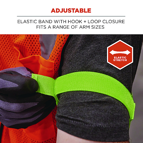 ergodyne Squids 3388 Wrist ID/Badge Holder, Vertical, Hi-Vis Lime, 3.5 x 5.5 Holder, 2.75 x 3.75 Insert (19973)