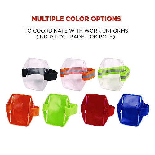 ergodyne Squids 3386 Arm Band ID/Badge Holder, Vertical, Lime, 3.75 x 4.25 Holder, 2.5 x 4 Insert (19956)