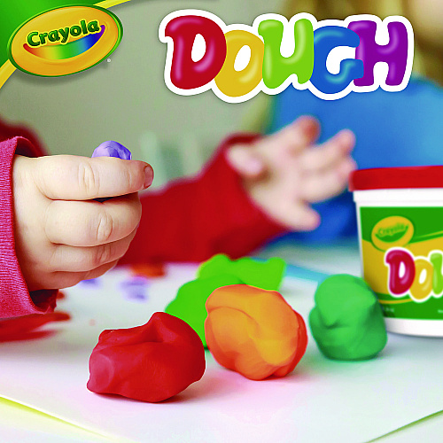 Crayola Modeling Dough Bucket, 3 lbs, Assorted Colors, 6 Buckets/Set (570016)