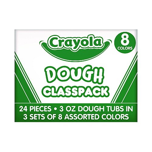 Crayola Dough Classpack, 3 oz, 8 Assorted Colors, 24/Pack (570171)