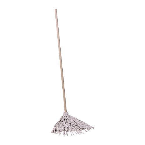 Boardwalk Handle/Deck Mops, #20 White Cotton Head, 54" Natural Wood Handle (BWK120C)