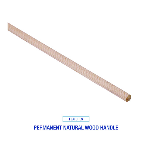 Boardwalk Handle/Deck Mops, #20 White Cotton Head, 54" Natural Wood Handle (BWK120C)