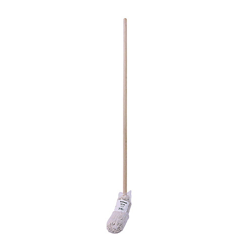Boardwalk Handle/Deck Mops, #20 White Cotton Head, 54" Natural Wood Handle (BWK120C)