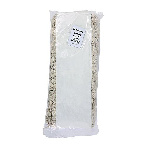 Boardwalk&reg; Dust Mop Head, 3" x 48", Cotton, White (BWK1048)
