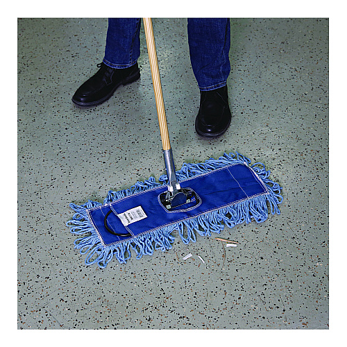 Boardwalk&reg; Clip-On Dust Mop Frame, 5" x 18", Zinc Plated (BWK1418)