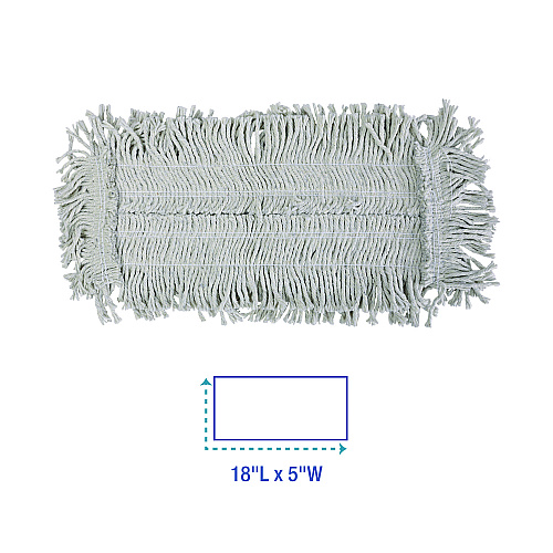 Boardwalk&reg; Disposable Dust Mop Head, Cotton, 18w x 5d (BWK1618)