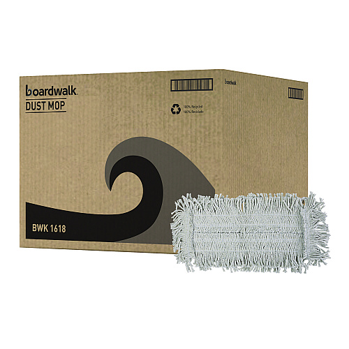 Boardwalk&reg; Disposable Dust Mop Head, Cotton, 18w x 5d (BWK1618)