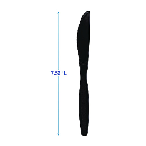 Boardwalk&reg; Heavyweight Plastic Cutlery Knife,1000 Knives (BWKKNIFEHWPPBLA)