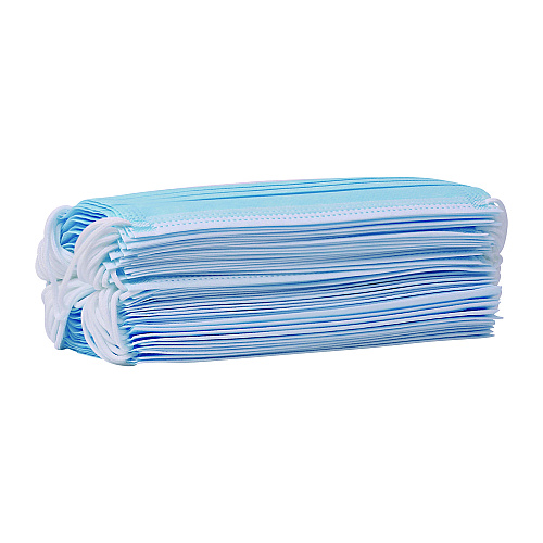 Boardwalk&reg; Three-Ply General Use Face Mask, Blue, 2000/CT (BWKMS2000)