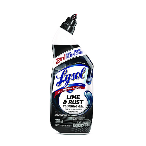 Lysol&reg; Toilet Bowl Cleaner, Lime/Rust Remover, 24 oz, 9 Bottles (98013)
