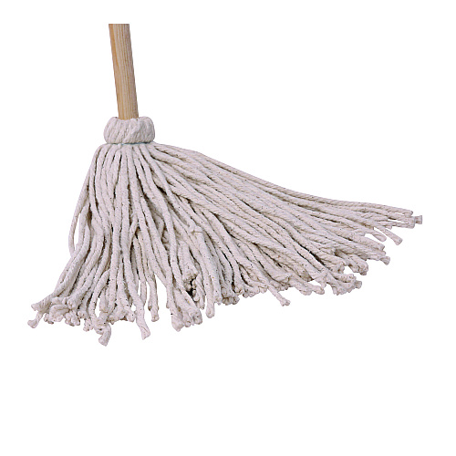 Boardwalk&reg; Cut-End Cotton Mop Head, White, #16 Handle Deck, 12 Mops (BWKCD50016S)