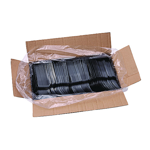 Boardwalk&reg; Full Length Polystyrene Cutlery, Fork, Black, 1000/Ctn (BWKFORKHWBLA)