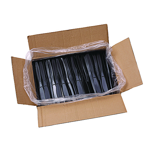 Boardwalk&reg; Heavyweight Plastic Cutlery Knife,1000 Knives (BWKKNIFEHWPPBLA)
