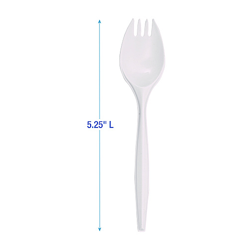 Boardwalk&reg; Mediumweight Plastic Cutlery, Spork, 1,000 Sporks (BWKSPORK)