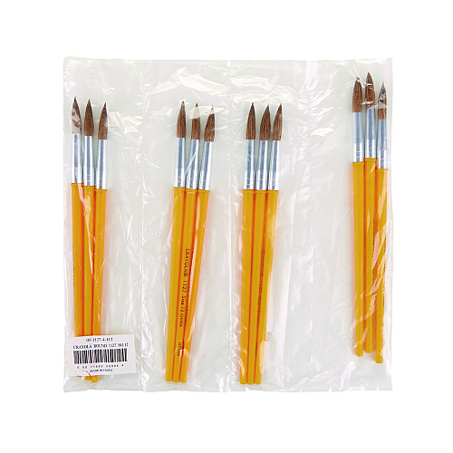 Crayola Watercolor Brush Set, Size 12, Camel-Hair Blend, Round Profile, 3/Pack (051127012)