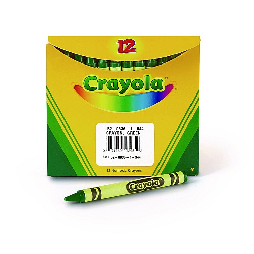 Crayola Bulk Crayons, Regular Size, 0.31" x 3.63", Green, 12/Box (520836044)