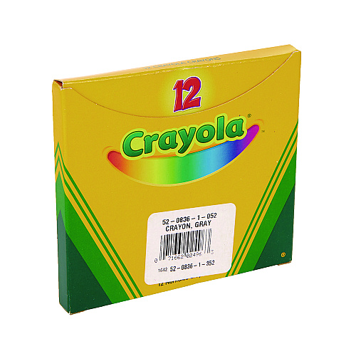 Crayola Bulkl Crayons, Gray, 12/Box (520836052)