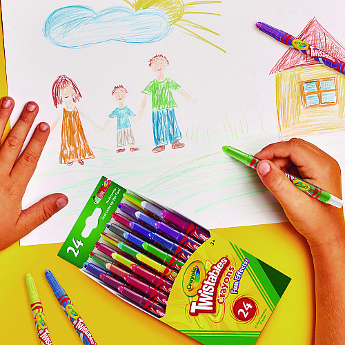 Crayola Twistables Mini Crayons, Fun Effects, Assorted, 24/Pack (529824)