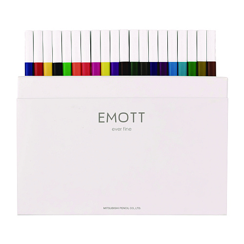 uni-ball EMOTT ever fine Porous Point Pen, Stick, Fine 0.4 mm, Assorted Ink Colors, White Barrel, 40/Pack (24839)