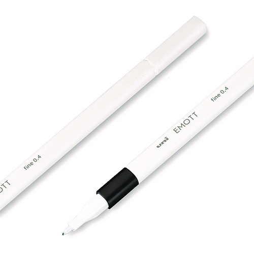 uni-ball EMOTT ever fine Porous Point Pen, Stick, Fine 0.4 mm, Assorted Ink Colors, White Barrel, 40/Pack (24839)