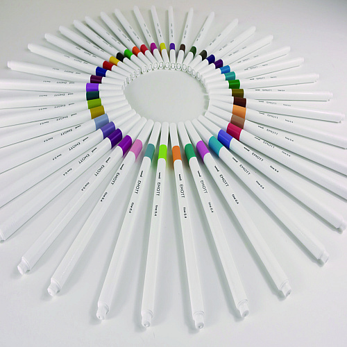 uni-ball EMOTT ever fine Porous Point Pen, Stick, Fine 0.4 mm, Assorted Ink Colors, White Barrel, 40/Pack (24839)