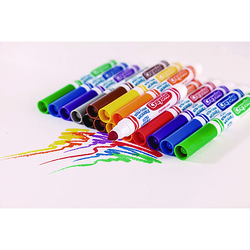 Crayola Ultra-Clean Washable Markers, Broad Bullet Tip, Assorted Colors, 40/Set (587858)