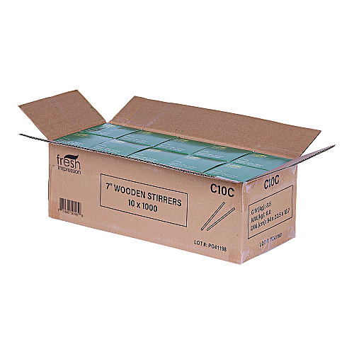 Eco-Products Renewable Wooden Stir Sticks, 7", 1,000/Pack, 10 Packs/Carton (NTSTC10CCT)