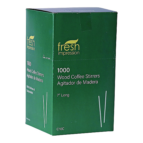 Eco-Products Renewable Wooden Stir Sticks, 7", 1,000/Pack, 10 Packs/Carton (NTSTC10CCT)