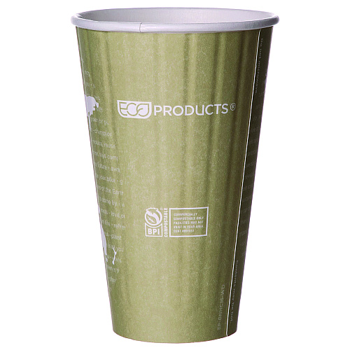 Eco-Products World Art Renewable and Compostable Insulated Hot Cups, PLA, 16 oz, 40/Packs, 15 Packs/Carton (EPBNHC16WD)