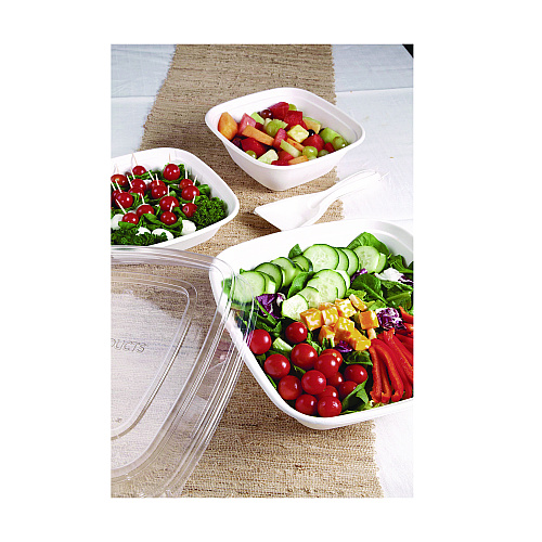 Eco-Products Lids for Regalia Sugarcane 160 oz Bowls, 12 x 12 x 1.9, Clear, 50/Carton (EPBL160LID)
