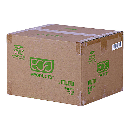 Eco-Products WorldView Renewable Sugarcane Containers, 16 oz, 4.7 x 7 x 1.5, White, 400/Carton (EPSCRC16)